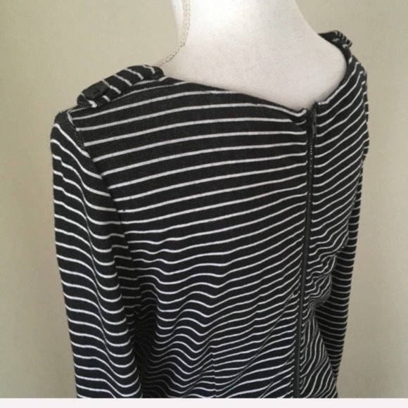 Anthropologie Shoshanna Black & White Stripe Knit Sheath Dress 8 - Picture 5 of 6